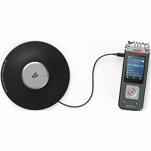 Speech Processing Solutions VoiceTracer Meeting Recorder [Built-in] Microphone, Speaker - Omni-directional Microphone - 8 GB Flash Memory - microSD Supported - MP3, WMA, WAV - Stereo - 2147 Hour Recording - USB - Headphone - Microphone - Portabl (DVT8115)
