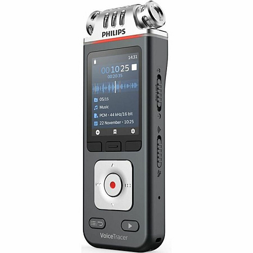 Speech Processing Solutions VoiceTracer Meeting Recorder [Built-in] Microphone, Speaker - Omni-directional Microphone - 8 GB Flash Memory - microSD Supported - MP3, WMA, WAV - Stereo - 2147 Hour Recording - USB - Headphone - Microphone - Portabl (DVT8115)