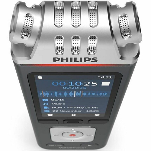 Speech Processing Solutions VoiceTracer Meeting Recorder [Built-in] Microphone, Speaker - Omni-directional Microphone - 8 GB Flash Memory - microSD Supported - MP3, WMA, WAV - Stereo - 2147 Hour Recording - USB - Headphone - Microphone - Portabl (DVT8115)