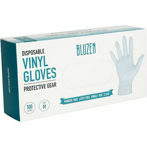Remcoda Powder-Free Vinyl Gloves 3 mil Thickness - Medium Size - For Right/Left Hand - Vinyl - Clear - Comfortable, Latex-free - 100 / Box (VIN101M)