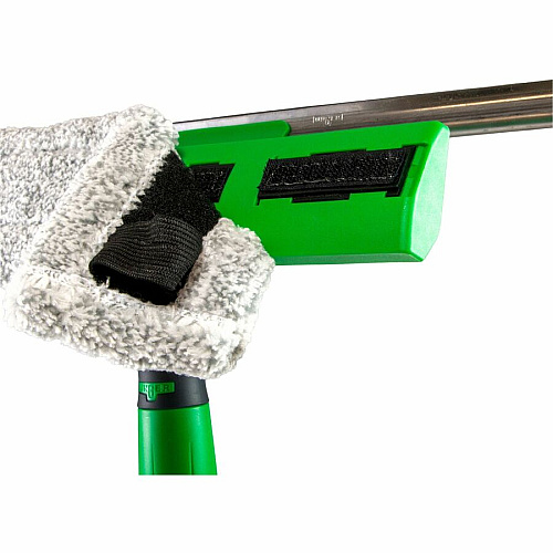 Unger VisaVersa Pro Pads 17.72" Length - Cleaning - Absorbent, Lightweight, Machine Washable, Hook & Loop Fastener - MicroFiber - Gray, White - 10 / Carton (VEP45)