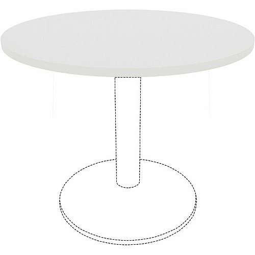 Lorell Hospitality/Conference Tabletop x 1" Thickness x 36" Diameter - Band Edge - White Table Top - Sturdy - For Reception Area, Conference Table, Breakroom, Lobby, Meeting, Office (LLR99875)