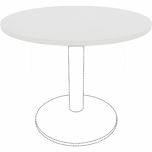 Lorell Hospitality/Conference Tabletop x 1" Thickness x 36" Diameter - Band Edge - White Table Top - Sturdy - For Reception Area, Conference Table, Breakroom, Lobby, Meeting, Office (LLR99875)