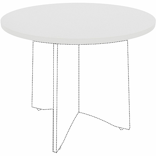 Lorell Hospitality/Conference Tabletop x 1" Thickness x 36" Diameter - Band Edge - White Table Top - Sturdy - For Reception Area, Conference Table, Breakroom, Lobby, Meeting, Office (LLR99875)