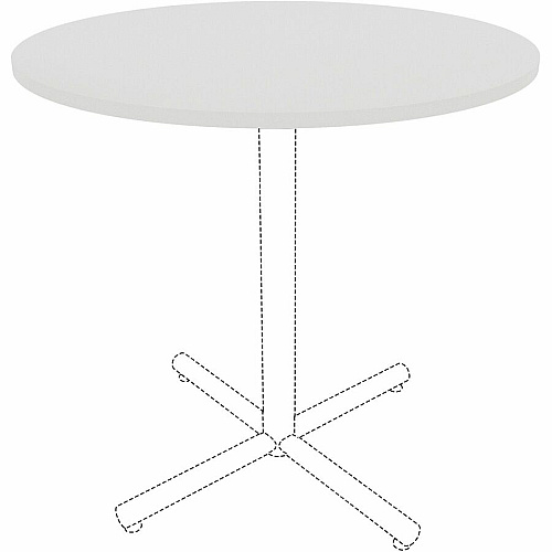 Lorell Hospitality/Conference Tabletop x 1" Thickness x 42" Diameter - Band Edge - White Table Top - Sturdy - For Reception Area, Conference Table, Breakroom, Lobby, Meeting, Office (LLR99876)