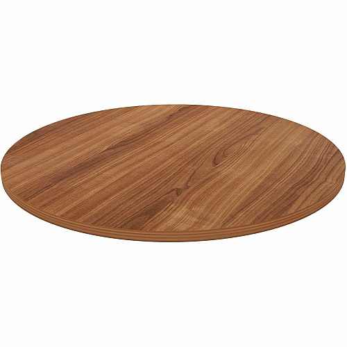 Lorell Hospitality/Conference Tabletop x 1" Thickness x 36" Diameter - Band Edge - Walnut Table Top - For Reception Area, Conference Table, Breakroom, Lobby, Meeting, Office (LLR69960)