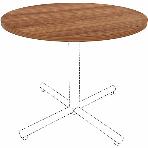 Lorell Hospitality/Conference Tabletop x 1" Thickness x 36" Diameter - Band Edge - Walnut Table Top - For Reception Area, Conference Table, Breakroom, Lobby, Meeting, Office (LLR69960)