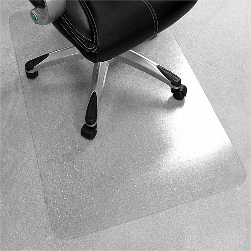 Ecotex Marvec BioPVC Chairmat Carpet - 60" Length x 46" Width - Polyvinyl Chloride (PVC) - Clear - 1 Each (NCCMFLFG0004)