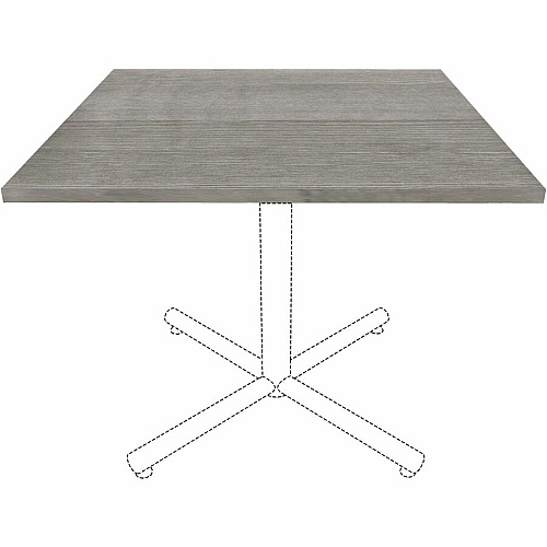 Lorell Hospitality/Conference Tabletop 36" Width x 1" Thickness x 36" Length - Band Edge - Weathered Charcoal Table Top - Sturdy - For Reception Area, Conference Table, Breakroom, Lobby, Meeting, Office (LLR69601)