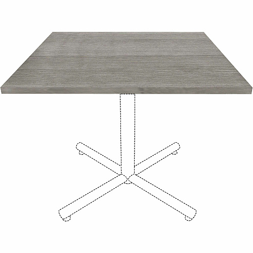 Lorell Hospitality/Conference Tabletop 36" Width x 1" Thickness x 36" Length - Band Edge - Weathered Charcoal Table Top - Sturdy - For Reception Area, Conference Table, Breakroom, Lobby, Meeting, Office (LLR69601)