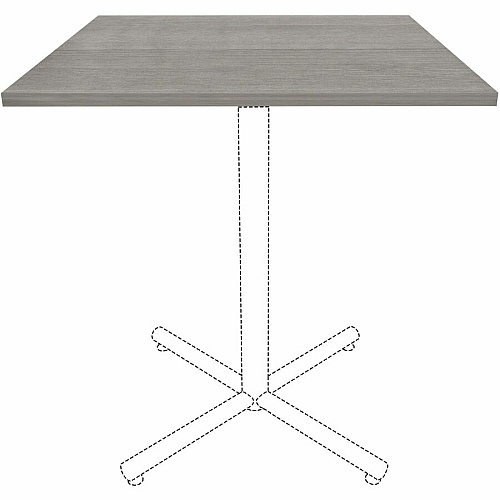 Lorell Hospitality/Conference Tabletop 36" Width x 1" Thickness x 36" Length - Band Edge - Weathered Charcoal Table Top - Sturdy - For Reception Area, Conference Table, Breakroom, Lobby, Meeting, Office (LLR69601)