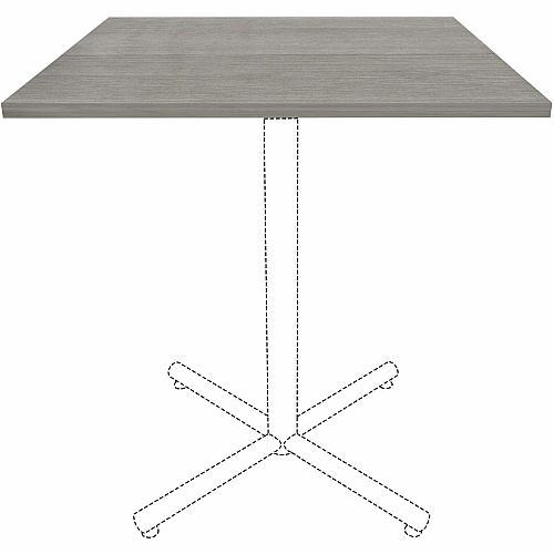 Lorell Hospitality/Conference Tabletop 36" Width x 1" Thickness x 36" Length - Band Edge - Weathered Charcoal Table Top - Sturdy - For Reception Area, Conference Table, Breakroom, Lobby, Meeting, Office (LLR69601)