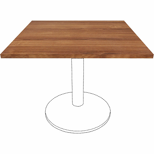 Lorell Hospitality/Conference Tabletop 36" Width x 1" Thickness x 36" Length - Band Edge - Walnut Table Top - For Reception Area, Conference Table, Breakroom, Lobby, Meeting, Office (LLR69961)