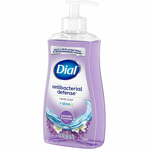 Dial Antibacterial Defense Liquid Hand Soap Fresh Scent - 11 fl oz - Pump Dispenser - Bacteria Remover - Hand, Skin - Antibacterial - Lavender - Recycled - Cruelty-free, Paraben-free, Phthalate-free, Silicone-free, Sulfate-free, Scented - 1 Each (20934)