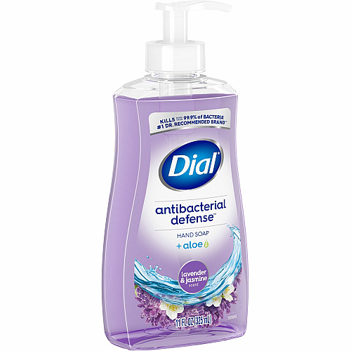 Dial Antibacterial Defense Liquid Hand Soap Fresh Scent - 11 fl oz - Pump Dispenser - Bacteria Remover - Hand, Skin - Antibacterial - Lavender - Recycled - Cruelty-free, Paraben-free, Phthalate-free, Silicone-free, Sulfate-free, Scented - 1 Each (20934)