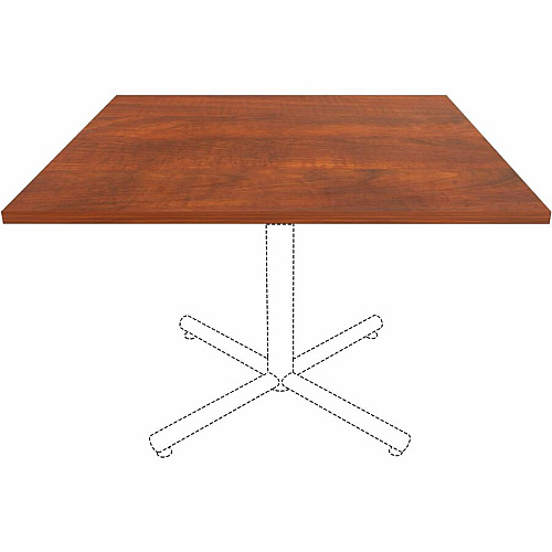 Lorell Hospitality/Conference Tabletop 42" Width x 1" Thickness x 42" Length - Band Edge - Cherry Table Top - For Reception Area, Conference Table, Breakroom, Lobby, Meeting, Office (LLR87325)