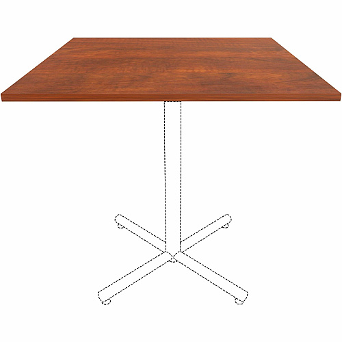 Lorell Hospitality/Conference Tabletop 42" Width x 1" Thickness x 42" Length - Band Edge - Cherry Table Top - For Reception Area, Conference Table, Breakroom, Lobby, Meeting, Office (LLR87325)