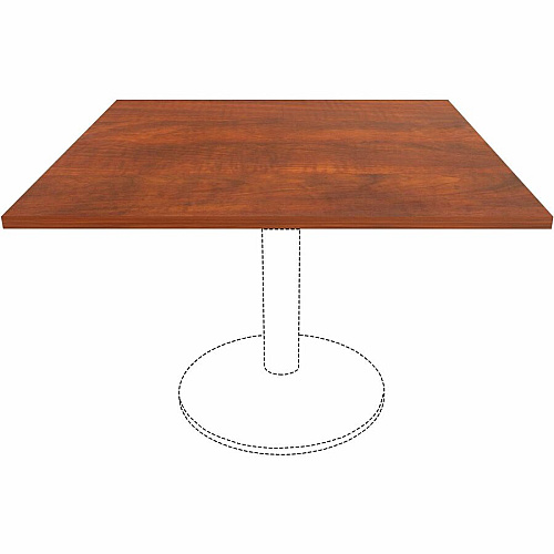 Lorell Hospitality/Conference Tabletop 42" Width x 1" Thickness x 42" Length - Band Edge - Cherry Table Top - For Reception Area, Conference Table, Breakroom, Lobby, Meeting, Office (LLR87325)