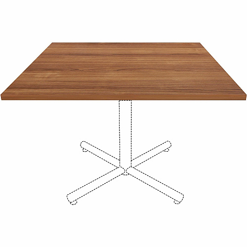 Lorell Hospitality/Conference Tabletop 42" Width x 1" Thickness x 42" Length - Band Edge - Walnut Table Top - For Reception Area, Conference Table, Breakroom, Lobby, Meeting, Office (LLR69962)