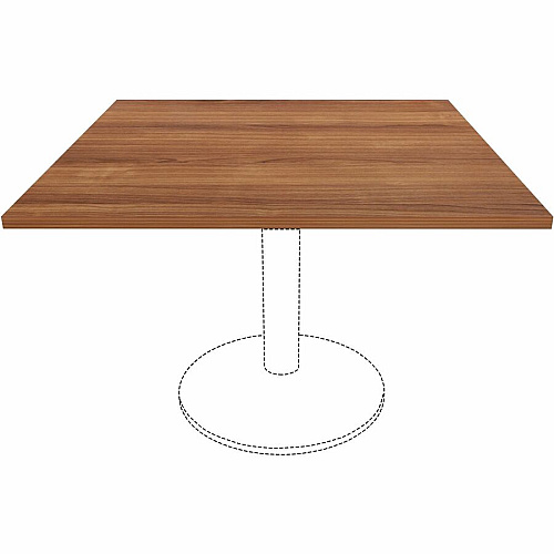 Lorell Hospitality/Conference Tabletop 42" Width x 1" Thickness x 42" Length - Band Edge - Walnut Table Top - For Reception Area, Conference Table, Breakroom, Lobby, Meeting, Office (LLR69962)
