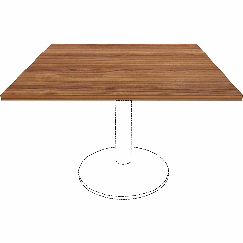 Lorell Hospitality/Conference Tabletop 42" Width x 1" Thickness x 42" Length - Band Edge - Walnut Table Top - For Reception Area, Conference Table, Breakroom, Lobby, Meeting, Office (LLR69962)