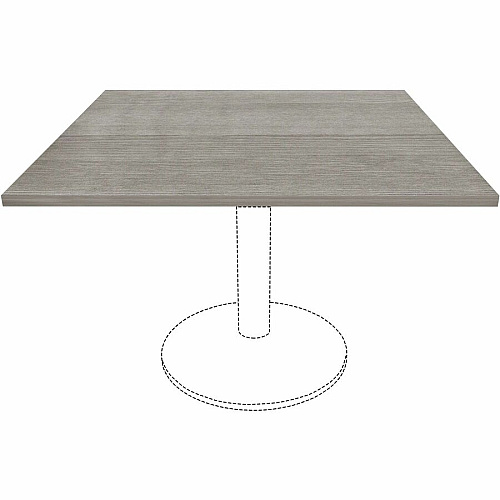 Lorell Hospitality/Conference Tabletop 42" Width x 1" Thickness x 42" Length - Band Edge - Weathered Charcoal Table Top - For Reception Area, Conference Table, Breakroom, Lobby, Meeting, Office (LLR69602)