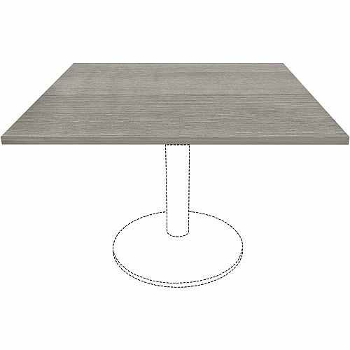 Lorell Hospitality/Conference Tabletop 42" Width x 1" Thickness x 42" Length - Band Edge - Weathered Charcoal Table Top - For Reception Area, Conference Table, Breakroom, Lobby, Meeting, Office (LLR69602)