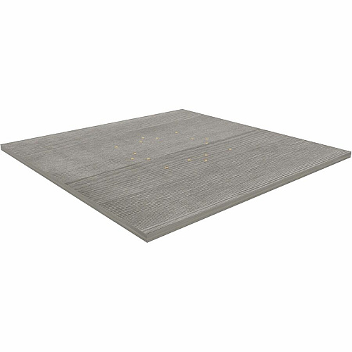Lorell Hospitality/Conference Tabletop 42" Width x 1" Thickness x 42" Length - Band Edge - Weathered Charcoal Table Top - For Reception Area, Conference Table, Breakroom, Lobby, Meeting, Office (LLR69602)