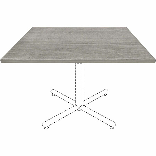 Lorell Hospitality/Conference Tabletop 42" Width x 1" Thickness x 42" Length - Band Edge - Weathered Charcoal Table Top - For Reception Area, Conference Table, Breakroom, Lobby, Meeting, Office (LLR69602)