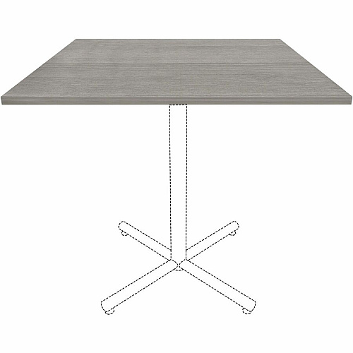Lorell Hospitality/Conference Tabletop 42" Width x 1" Thickness x 42" Length - Band Edge - Weathered Charcoal Table Top - For Reception Area, Conference Table, Breakroom, Lobby, Meeting, Office (LLR69602)