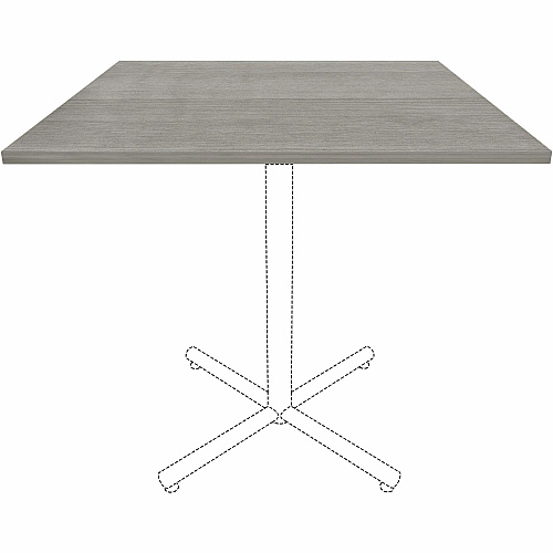 Lorell Hospitality/Conference Tabletop 42" Width x 1" Thickness x 42" Length - Band Edge - Weathered Charcoal Table Top - For Reception Area, Conference Table, Breakroom, Lobby, Meeting, Office (LLR69602)