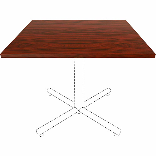 Lorell Hospitality/Conference Tabletop 36" Width x 1" Thickness x 36" Length - Band Edge - Mahogany Table Top - Sturdy - For Reception Area, Conference Table, Breakroom, Lobby, Meeting, Office (LLR87243)