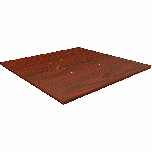 Lorell Hospitality/Conference Tabletop 42" Width x 1" Thickness x 42" Length - Band Edge - Mahogany Table Top - For Reception Area, Conference Table, Breakroom, Lobby, Meeting, Office (LLR87244)