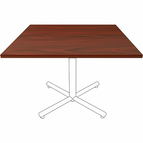 Lorell Hospitality/Conference Tabletop 42" Width x 1" Thickness x 42" Length - Band Edge - Mahogany Table Top - For Reception Area, Conference Table, Breakroom, Lobby, Meeting, Office (LLR87244)