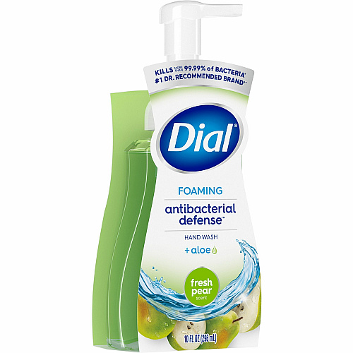Dial Foaming Hand Wash Fresh Pear Scent - 10 fl oz - Pump Bottle Dispenser - Kill Germs - Hand, Skin - Green - 1 Each (34721)
