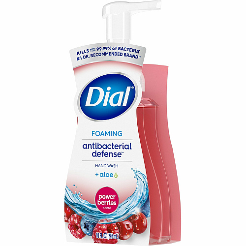 Dial Power Berries Foam Soap Power Berries Scent - 10 fl oz - Pump Bottle Dispenser - Bacteria Remover - Hand, Skin - Antibacterial - Red - Pleasant Scent - 1 Each (34727)