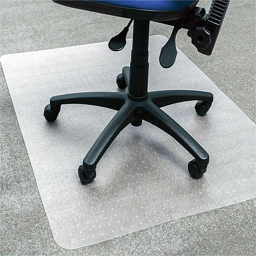 Ecotex Marvec BioPVC Chairmat Carpet - 48" Length x 36" Width - Polyvinyl Chloride (PVC) - Clear - 1 Each (NCCMFLFG0002)