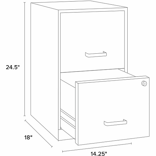 NuSparc Mobile File Cabinet 14.2" Width x 18" Depth x 26.5" Height for File - Letter - Locking Drawer, Glide Suspension, Drawer Extension, Cam Lock - Stone - Steel, Painted Steel - Recycled (VF218AASN)