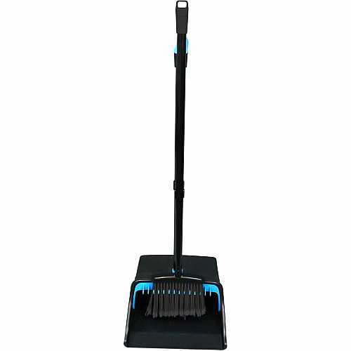 Genuine Joe Lobby Dust Pan Combo Kit Blue, Black - 1 Each (GJO02409)