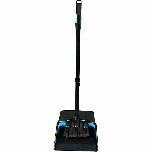 Genuine Joe Lobby Dust Pan Combo Kit Blue, Black - 1 Each (GJO02409)