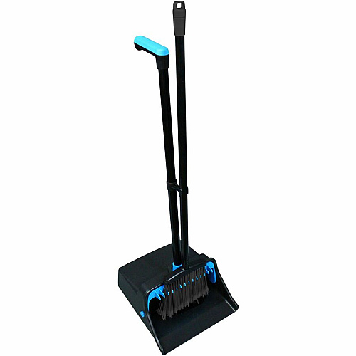 Genuine Joe Lobby Dust Pan Combo Kit Blue, Black - 1 Each (GJO02409)