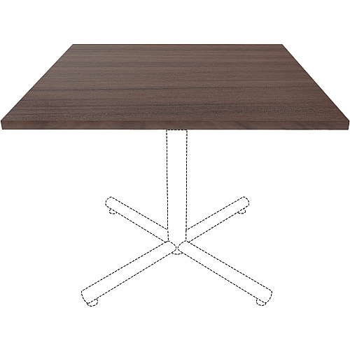 Lorell Hospitality/Conference Tabletop 36" Width x 1" Thickness x 36" Length - Band Edge - Finish: Espresso - White Table Top - Sturdy - For Reception Area, Conference Table, Breakroom, Lobby, Meeting, Office (LLR18252)