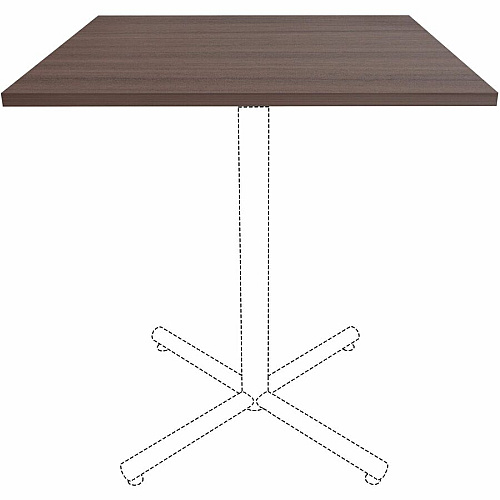 Lorell Hospitality/Conference Tabletop 36" Width x 1" Thickness x 36" Length - Band Edge - Finish: Espresso - White Table Top - Sturdy - For Reception Area, Conference Table, Breakroom, Lobby, Meeting, Office (LLR18252)