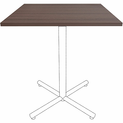 Lorell Hospitality/Conference Tabletop 36" Width x 1" Thickness x 36" Length - Band Edge - Finish: Espresso - White Table Top - Sturdy - For Reception Area, Conference Table, Breakroom, Lobby, Meeting, Office (LLR18252)