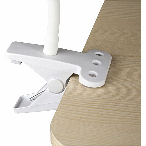 OttLite Flexible Soft Touch LED Clip Lamp LED Bulb - Built-in Clip, Adjustable Neck, Flexible, Flexible Neck, ClearSun LED, Glare-free Light, Adjustable Brightness, Touch-activated, Adjustable Height - Desk Mountable - White - for Table, Bo (CSR7500CSHPR)
