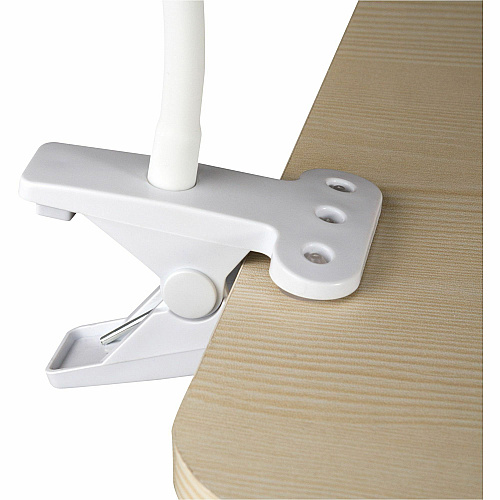 OttLite Flexible Soft Touch LED Clip Lamp LED Bulb - Built-in Clip, Adjustable Neck, Flexible, Flexible Neck, ClearSun LED, Glare-free Light, Adjustable Brightness, Touch-activated, Adjustable Height - Desk Mountable - White - for Table, Bo (CSR7500CSHPR)