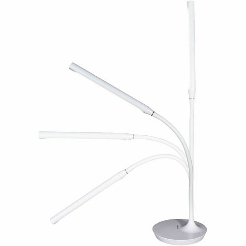 OttLite Extended Reach LED Desk Lamp LED Bulb - Flexible Neck, ClearSun LED, Touch-activated, Adjustable Brightness, Glare-free Light - Desk Mountable - White - 1 Each (CSN8500CSHPR)