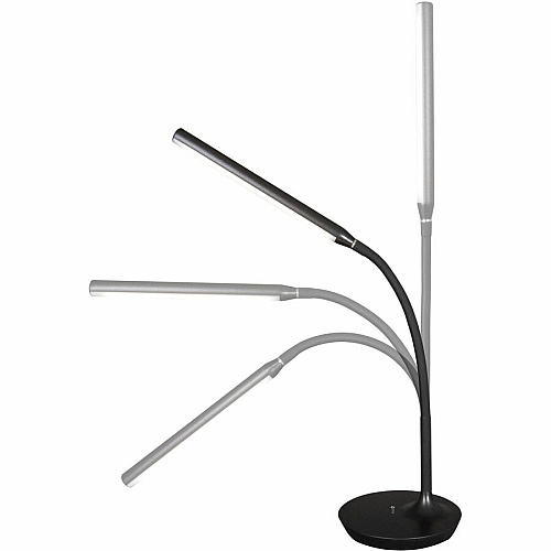 OttLite Extended Reach LED Desk Lamp LED Bulb - Flexible Neck, ClearSun LED, Touch-activated, Adjustable Brightness, Glare-free Light - Desk Mountable - Black - 1 Each (CSN85G5CSHPR)