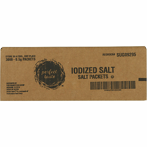 Sugar Foods Salt Packets 0.02 oz - 1000/Bag - 3 / Carton (09295)