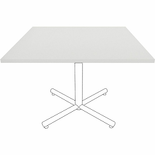 Lorell Hospitality/Conference Tabletop 42" Width x 1" Thickness x 42" Length - Band Edge - White Table Top - For Reception Area, Conference Table, Breakroom, Lobby, Meeting, Office (LLR99879)